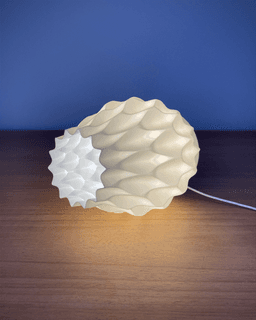 Riva Table Lamp – Woven Table Lamp with Curved Surface – Parametric Lamp & 3D Printed Lamp for Home 3d model