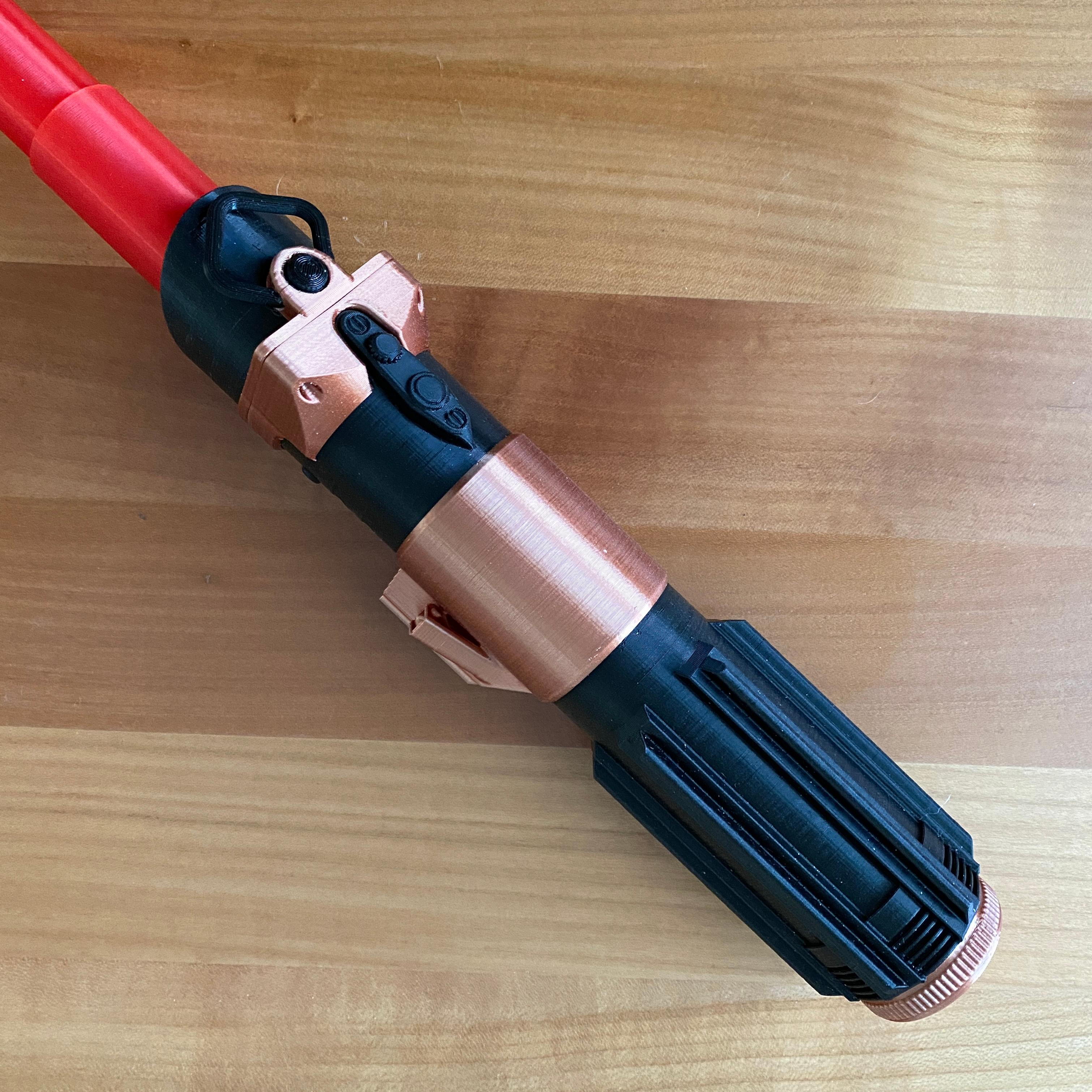 Collapsing Sith Lightsaber - Tried a color variation - came out great! - 3d model