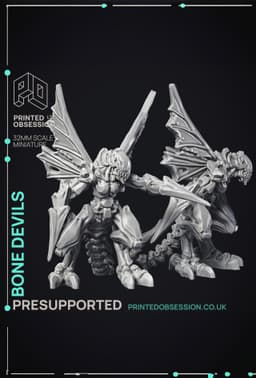 Bone Walkers - 2 Medium devils - PRESUPPORTED - Hell Hath No Fury - 32 mm scale 3d model