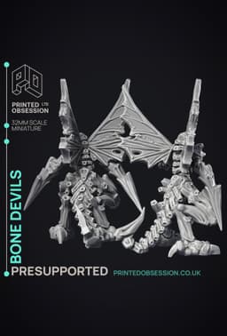 Bone Walkers - 2 Medium devils - PRESUPPORTED - Hell Hath No Fury - 32 mm scale 3d model