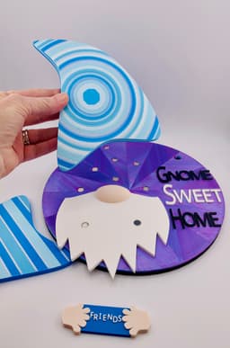 Modular Gnome Sweet Gnome Sign 3d model