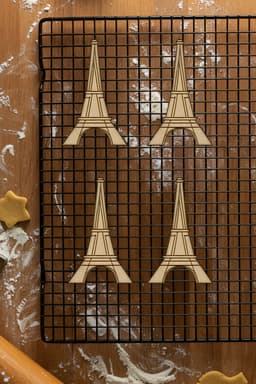 Eiffel Tower Cookie Cutter, Biscuit Cutter 3d model