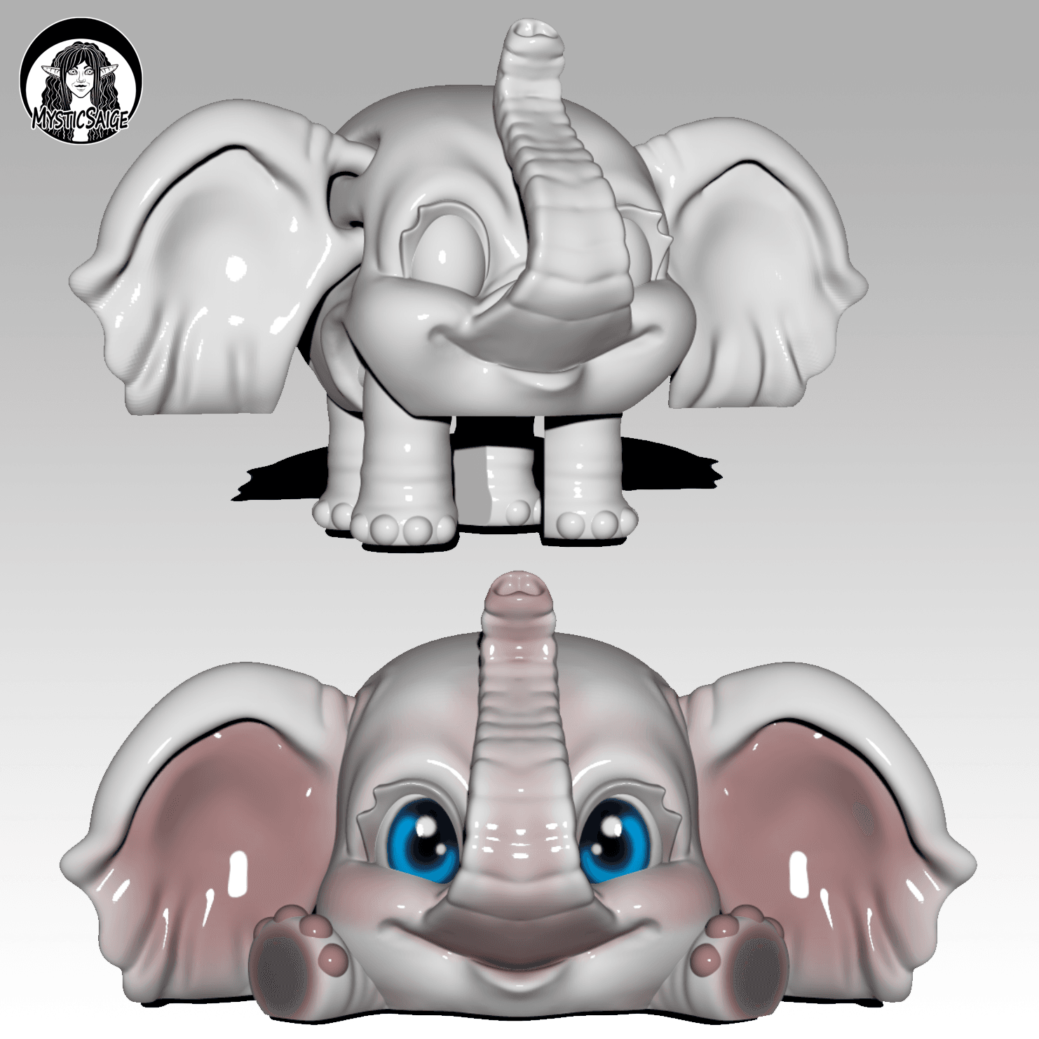 Elephant Puffling - Exclusive Model 3d model