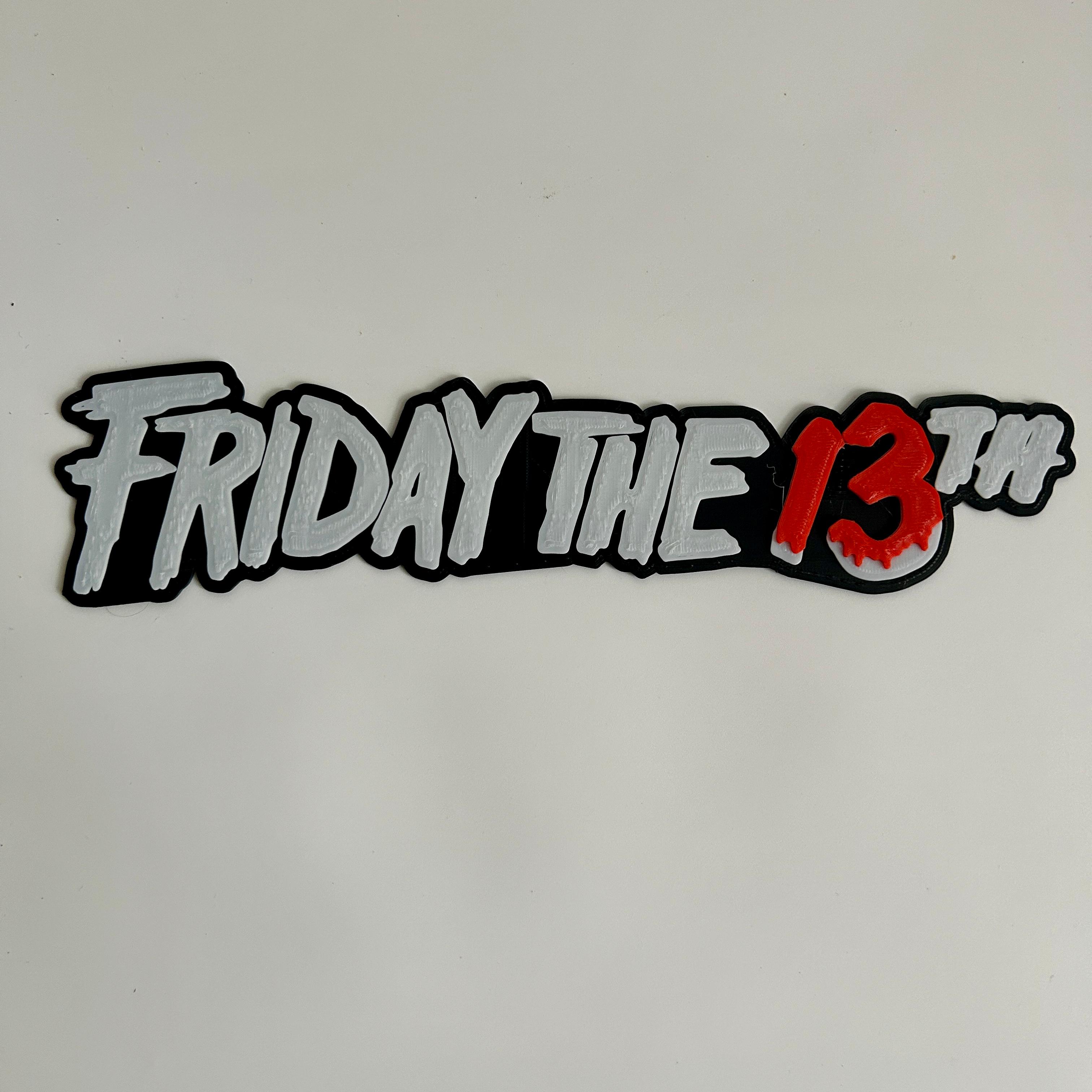 Friday the 13th movie logo 3d model