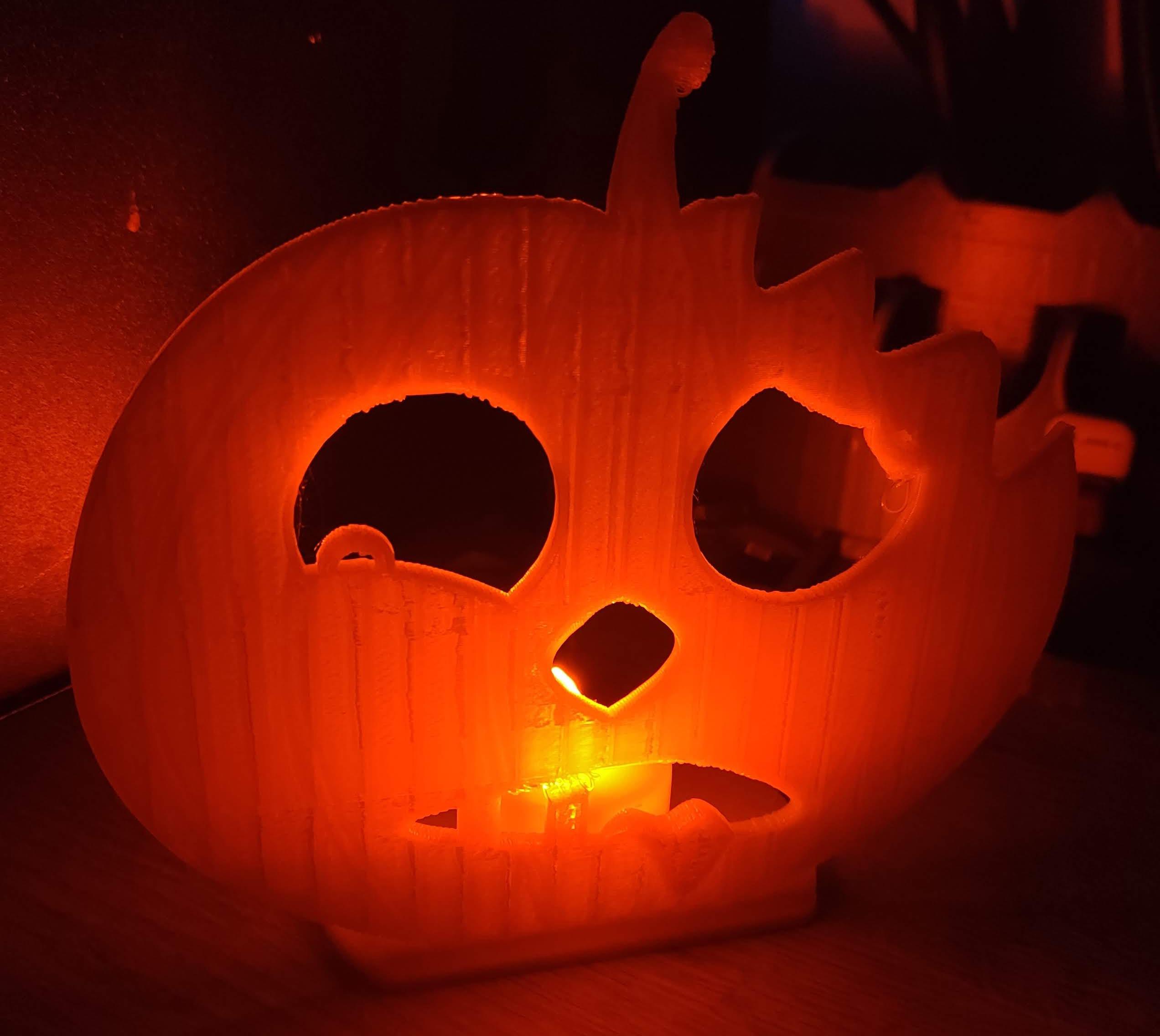 Halloween Head-wound Pumpkin Tealight Window stand 3d model