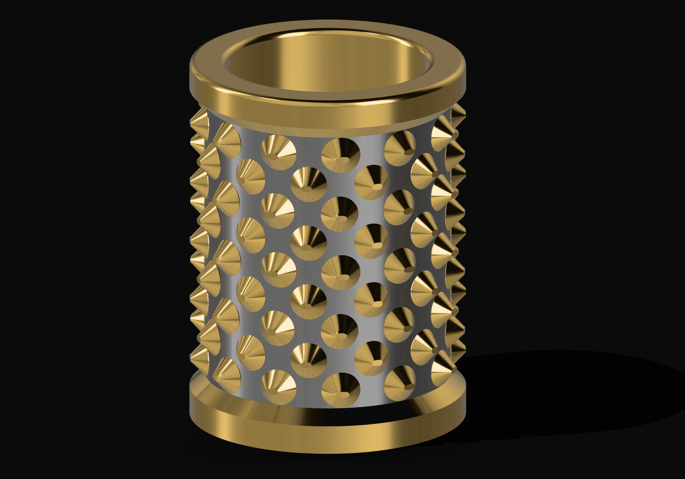 Studded Coozie support free 3d model