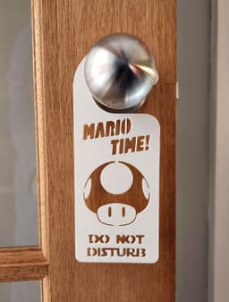 Super Mario do not disturb door hanger 3d model