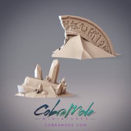 Sandy Crystals and Sandy Ruins Scatter Terrains (Supportless) 3d model
