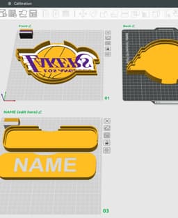 L.A. Lakers Sign - LED Strip Compatible 3d model