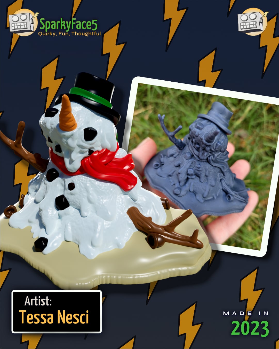 Aussie Snowman 3d model
