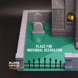 Cemetry Dice Tower with Lighting 3d model