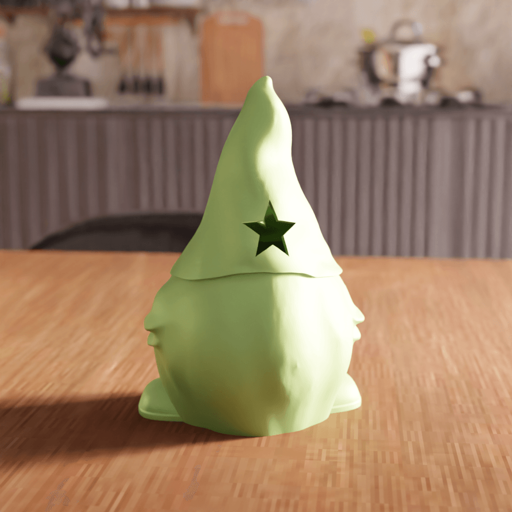 Gnome Tea Light Candle Luminary 3d model