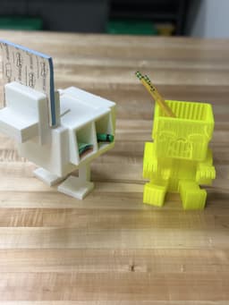 Minecraft Chicken Jockey Desk Organizer 3d model