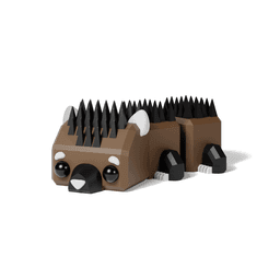 Cute, Flexi Hedgehog (Articulated) 3d model
