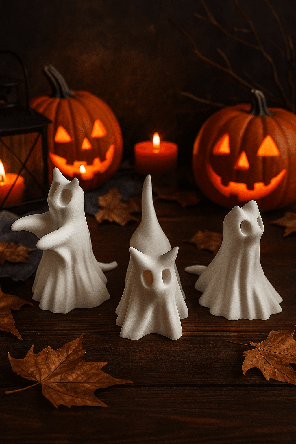 Ghost Cats – Adorable Halloween Figurines 3d model