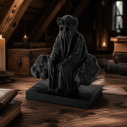 Ghostly Figure Sitting on a Cloud - Spooky Decor 3d model