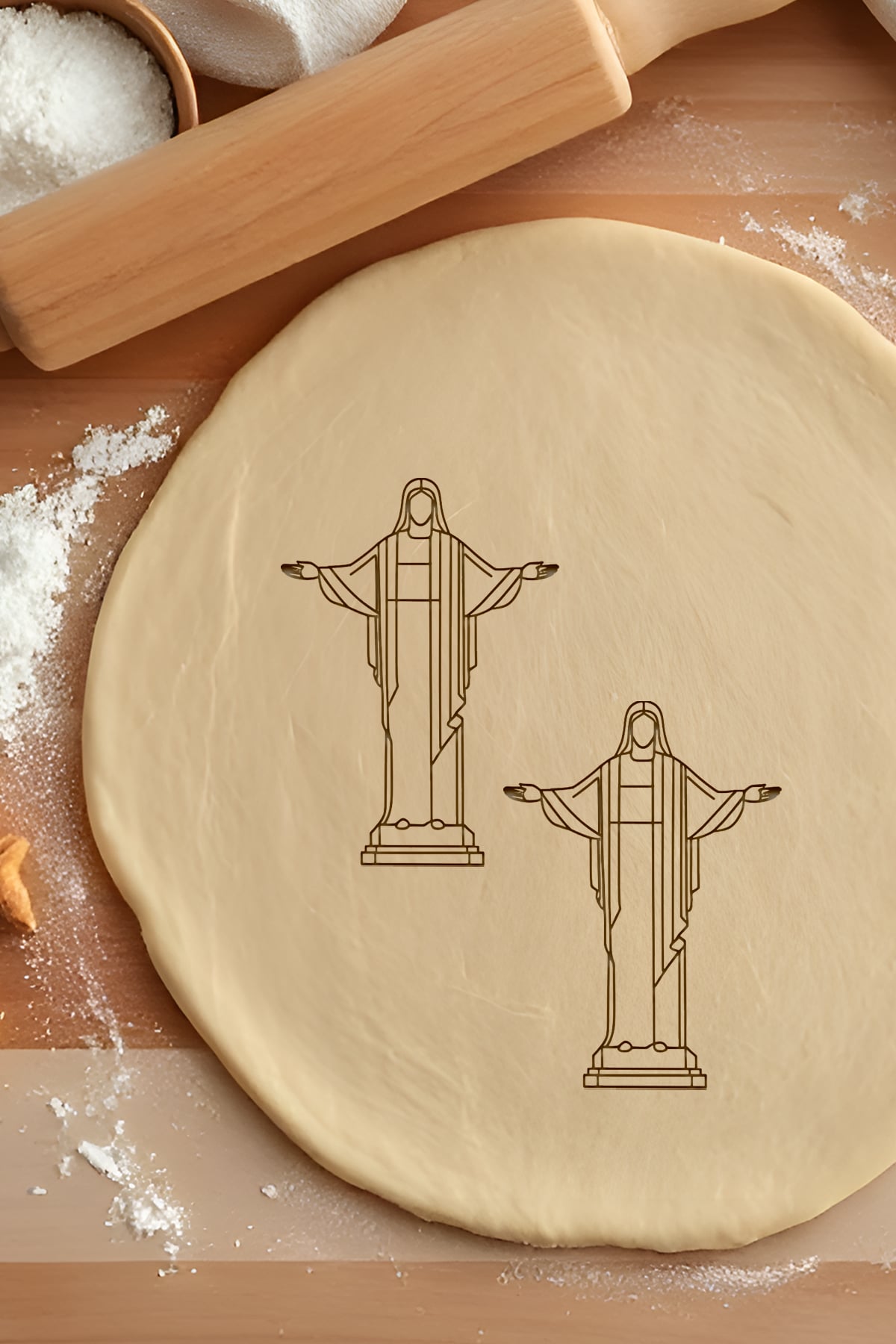 Christ The Reedeemer Cookie Cutter, Biscuit Cutter 3d model