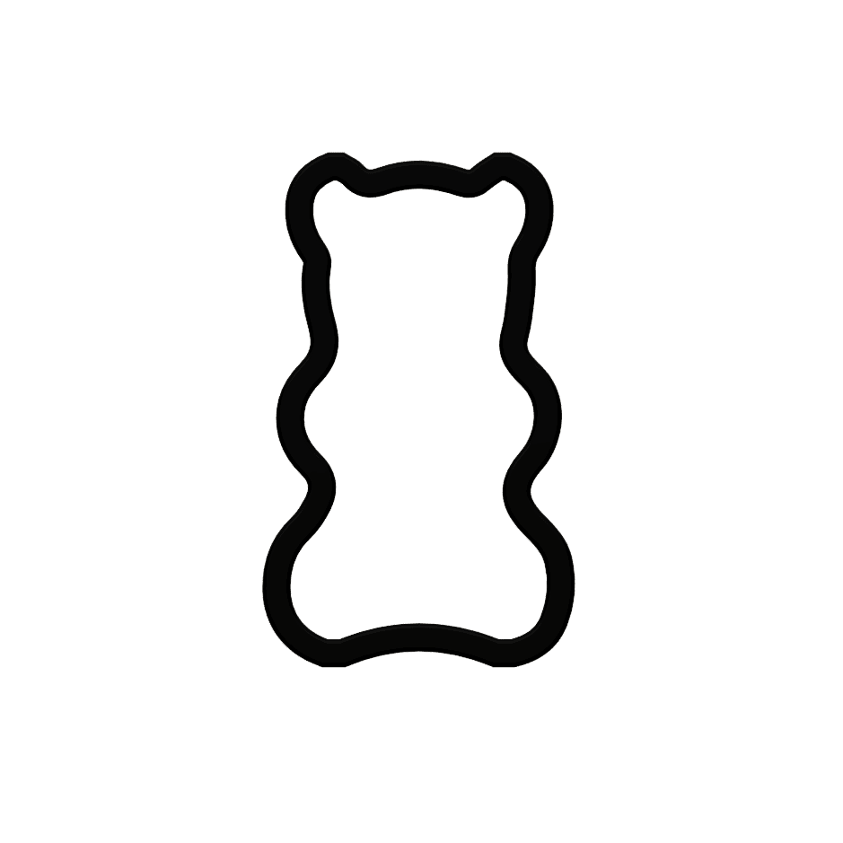 Gummy Bear Cookie Cutter STL File - 4 inches 3d model