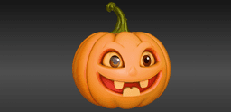 Stylized Cartoon Jack-O’-Lantern 3D Model | Cute Halloween Pumpkin Face 3d model