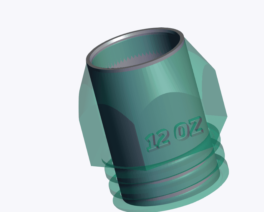 NOZZLE 12oz Can Cup - WORKSPACE Challenge 3d model