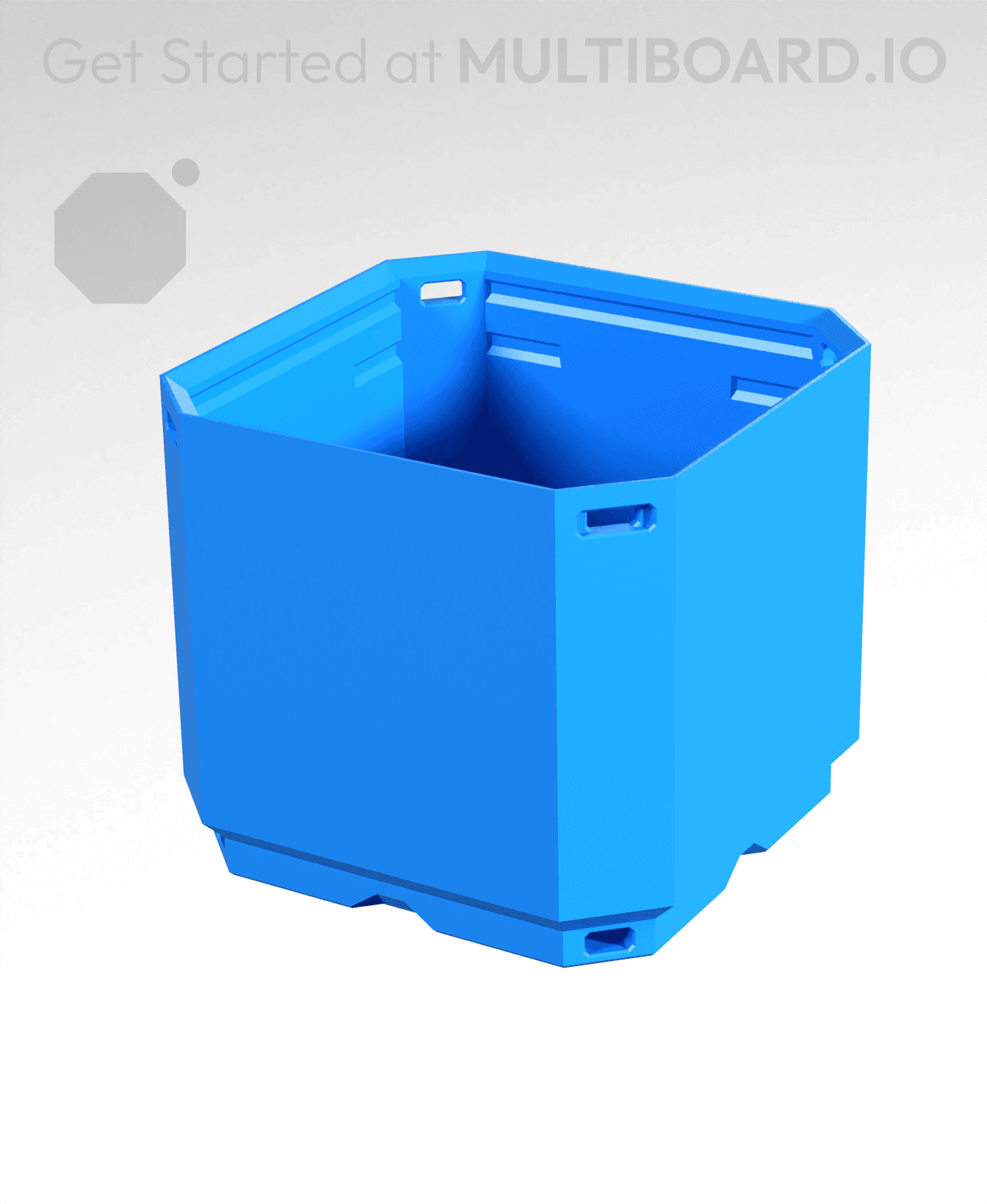 1x1x0.75 CU - Simple Walls - Multibin Shell 3d model