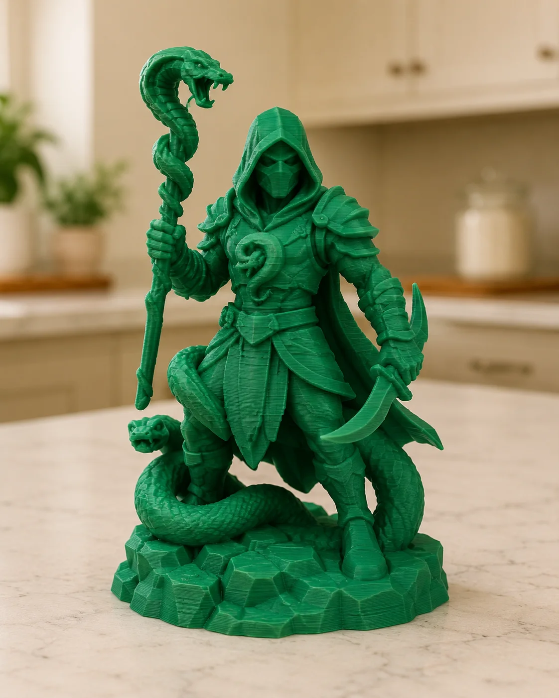 Snake Staff Druid STL 3d model