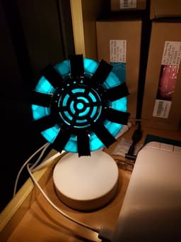 Stark Industries Mk1 Arc Reactor - Night light with base 3d model