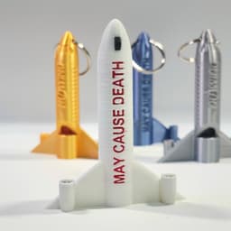 The Aviator's Keychain Airplane Safety Emergency Alert Whistle 3d model