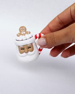 Santa Mug Clicker Keychain – 3D Fidget Toy 3d model