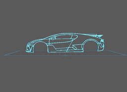 Bugatti - Divo Wall Art 3d model
