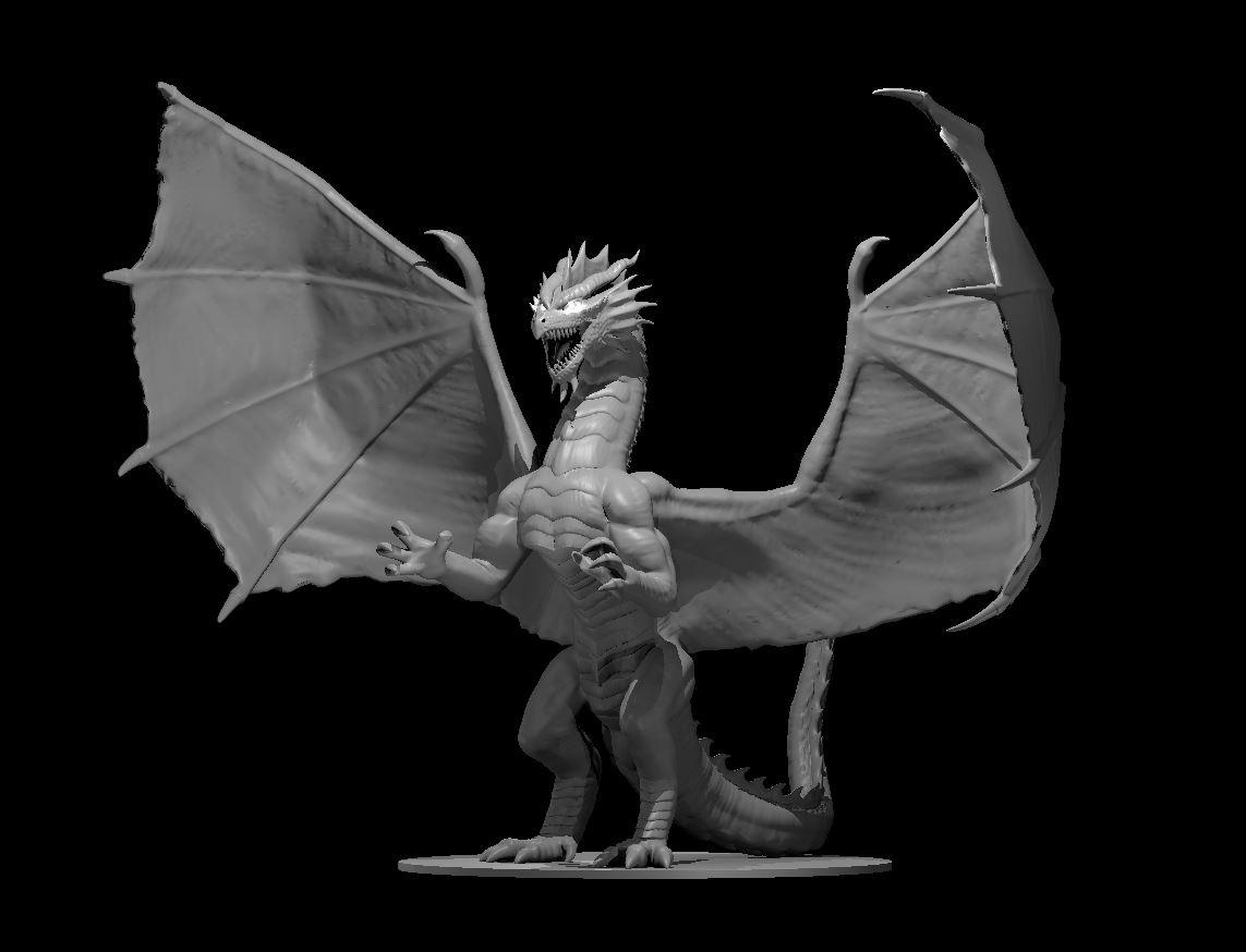 Red Dragon Ancient  - Red Dragon Ancient - 3d model render - D&D - 3d model