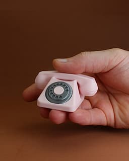 Retro Telephone Fidget Clicker Keychain 3d model