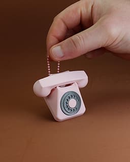 Retro Telephone Fidget Clicker Keychain 3d model