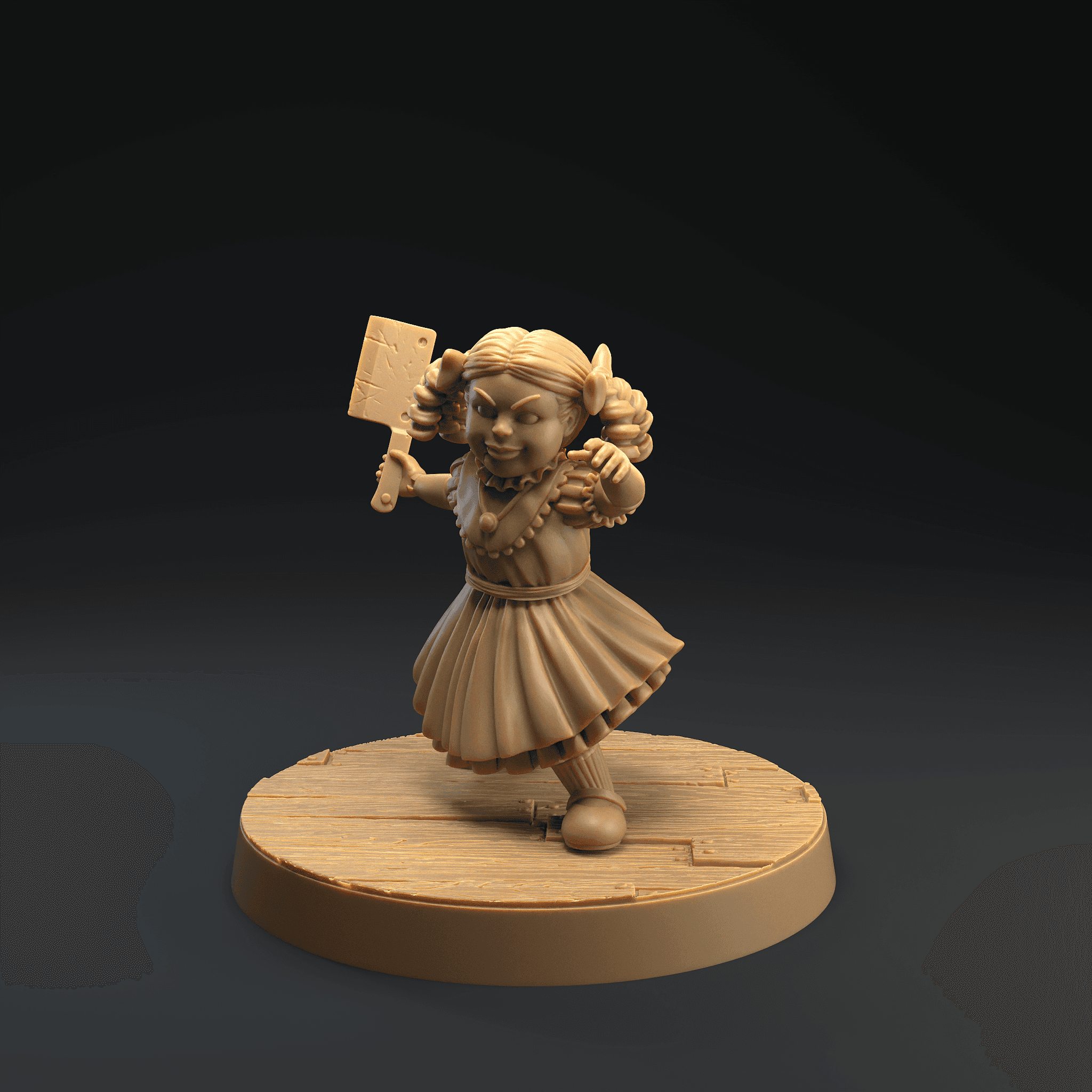  Animated Doll with Cleaver 3d model