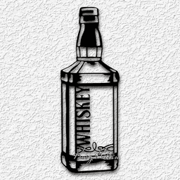 WHISKEY BOTTLE wall art Luck of the Irish home decor 3d model