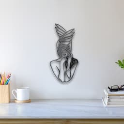 Angel Woman Wall Art 3d model