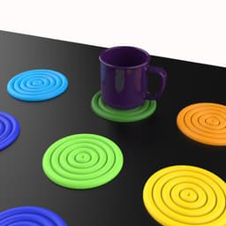 Minimalistic Circle Coaster, Modern Nordic Style, Modern Deco Crafty, Special Gift, for Coffee Lover 3d model