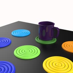 Minimalistic Circle Coaster, Modern Nordic Style, Modern Deco Crafty, Special Gift, for Coffee Lover 3d model