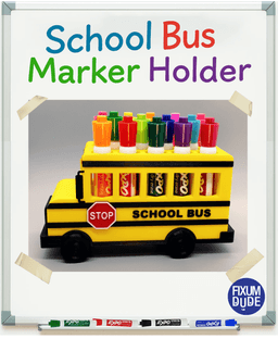 School Bus Marker Holder (Free Standing) 3d model