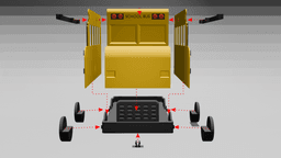 School Bus Marker Holder (Free Standing) 3d model