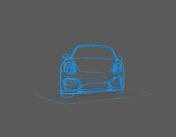 Porsche - 981 Boxter Wall Art 3d model