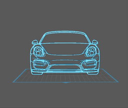 Porsche - 981 Boxter Wall Art 3d model