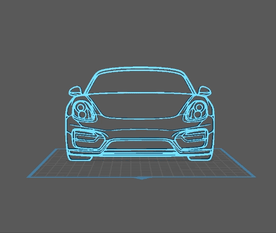 Porsche - 981 Boxter Wall Art 3d model