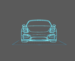 Porsche - 981 Boxter Wall Art 3d model