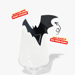 BAT GLASS TAGS / HALLOWEENDECOR / PARTYDECOR 3d model