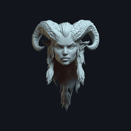 Elaria v1 Action Figure Head 3d model