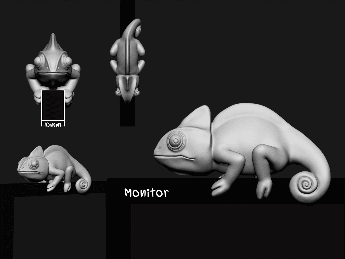 Chameleon for Monitor Climb 3d model
