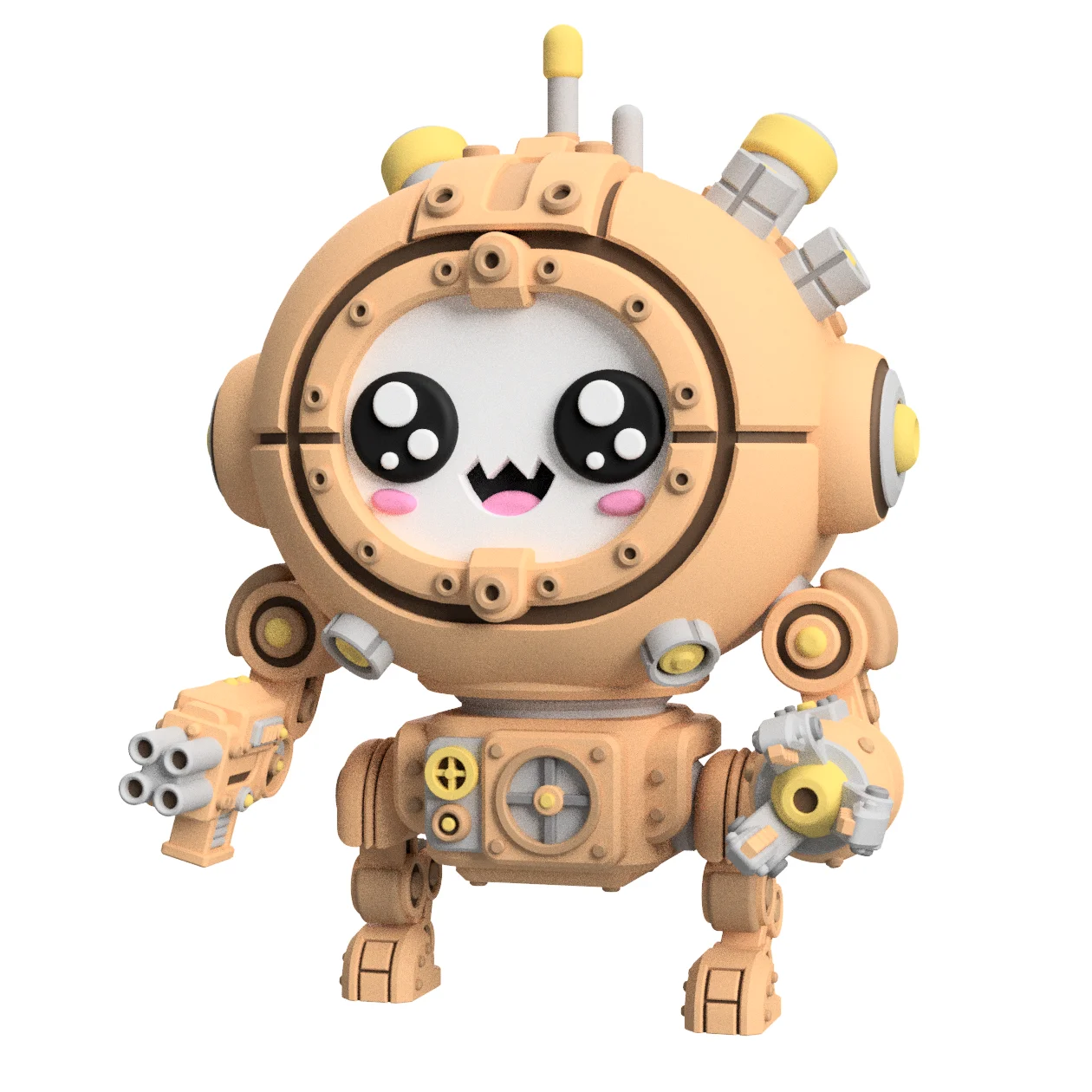 UWU Steam Force Clink 3D Printable Miniature for Tabletop Wargames 3d model