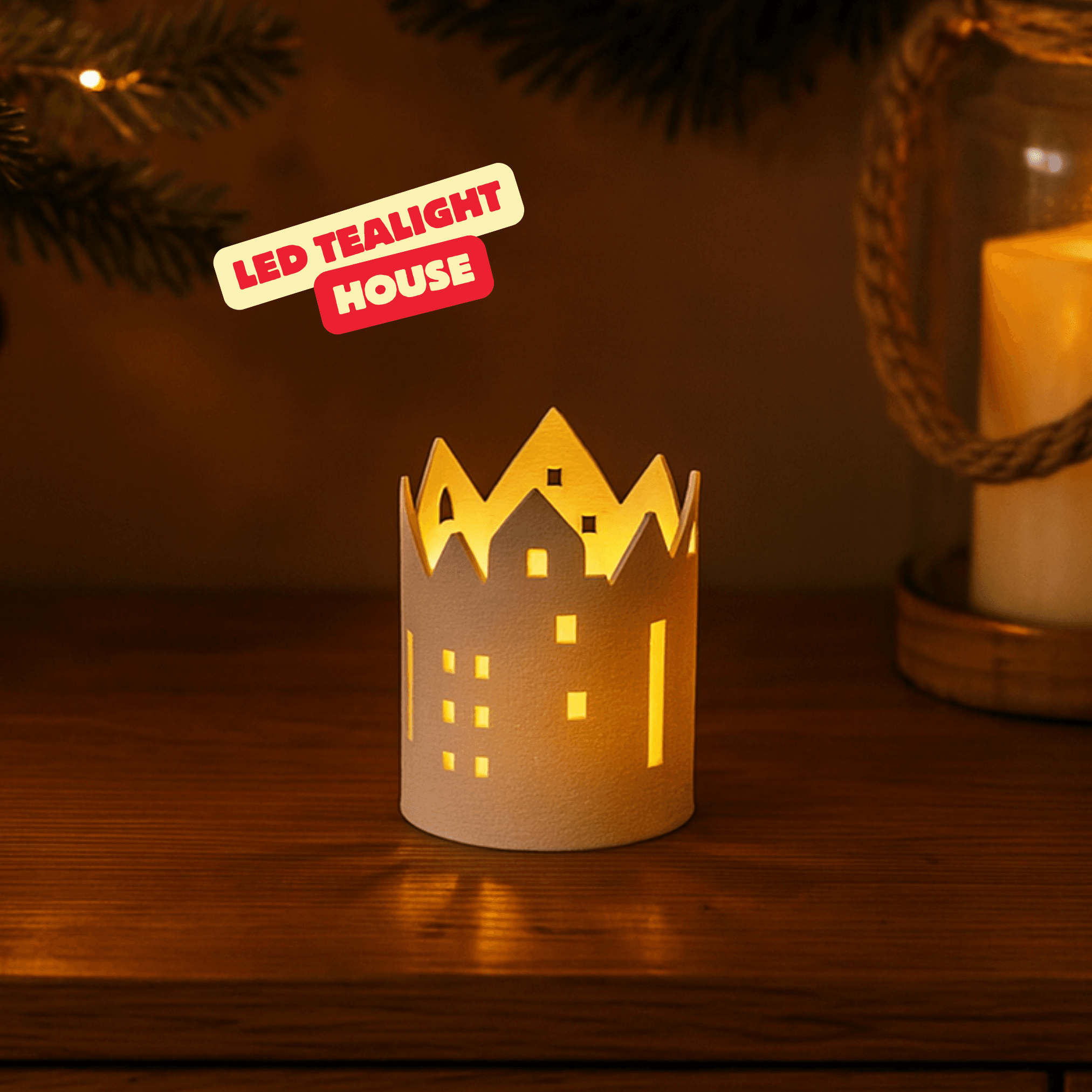 LED TEALIGHT HOUSE / CHRISTMASDECOR / LIGHT UP YOUR CHRISTMAS DECOR 3d model
