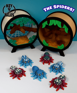 The Critterlings: Spiders (Clear, Starlight, Peacock) 3d model
